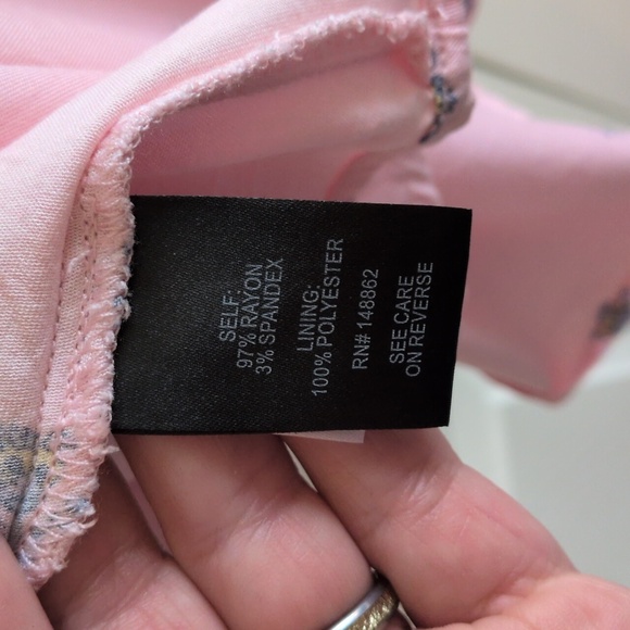 Torrid Light Pink Dress with Floral Accents Size 2 - Picture 7 of 8